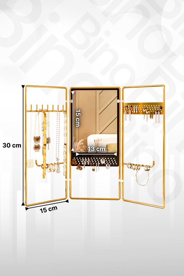 Takılık Takı Standı Makyaj Takı Organizeri Kolye Küpe Yüzük Bileklik Askılık Takı Dolabı Takı Kutusu - 6