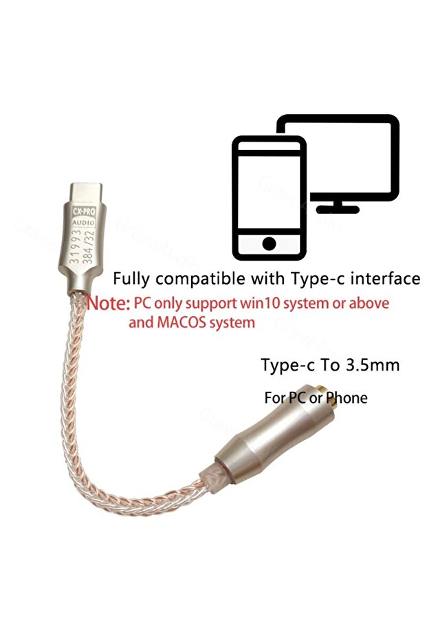 GraveAudio DA06 CX31993 HiFi USB DAC Mini Amplifier for 3.5mm Headphones Aluminum Body - 4