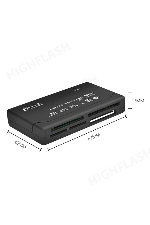 Lector De Tarjetas Todo En Uno Usb 2,0 Adaptörü Lector De Tarjetas Sd Uyumlu Tf Cf Sd Min... - 2