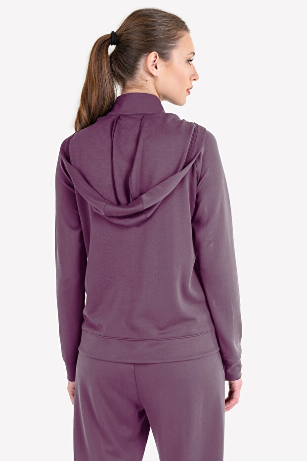 Kadın Fermuarlı Kapüşonlu Sweatshirt 23n-2109 - 5