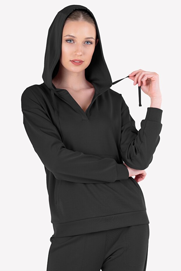 Kadın Kapüşonlu Sweatshirt 23n-2111 - 1