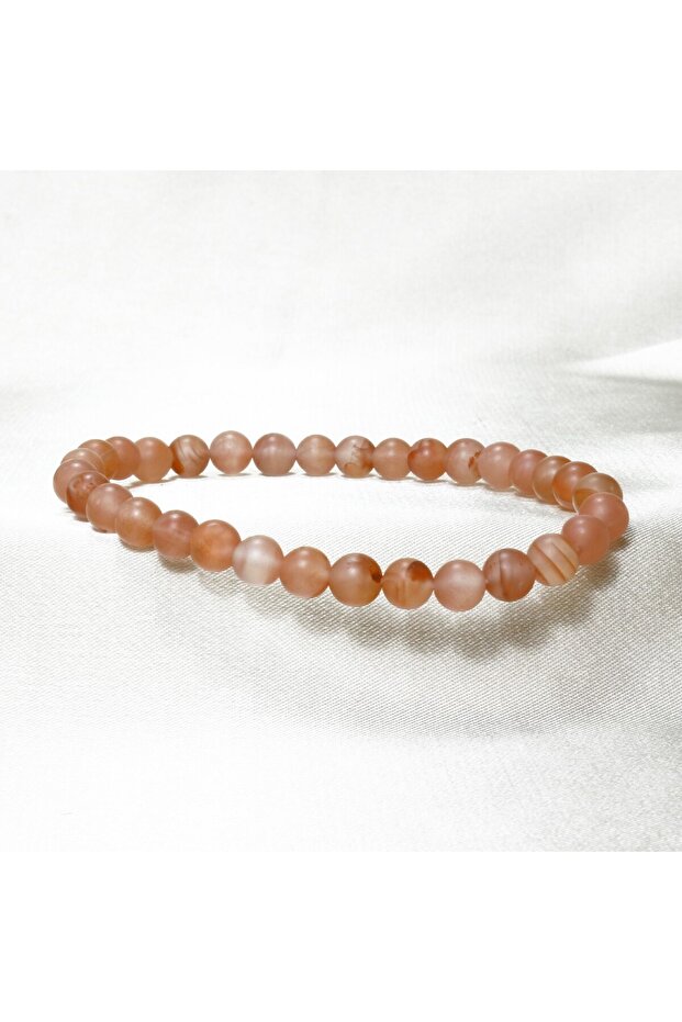 Yemen Agate Stone Bracelet - 4 mm Sphere Cut