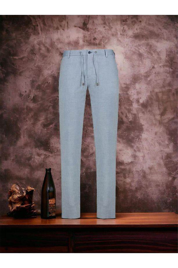 İnterview Sarar Matteo Mono Yaka Slim Fit Açık Mavi Takım Elbise - 3