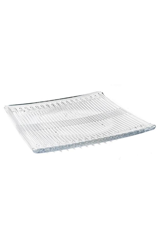 Kare 2li Cam Servis Tabak 28x28x2cm - 1