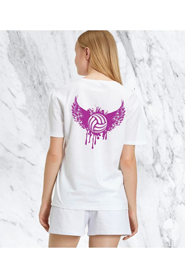 Volleyball Volleyball Written Heart Rhythm / Combination Gift Sports / Team Unisex Regular Tshirt