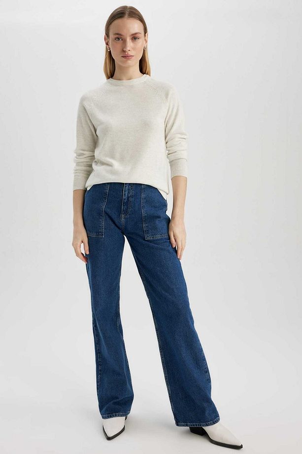 Regular Fit Bisiklet Yaka Basic Triko Kazak I6913az23wn - 2
