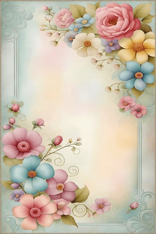 Multicolored Floral Flower and Rose Patterned Creative Modern Decorative Carpet 3643