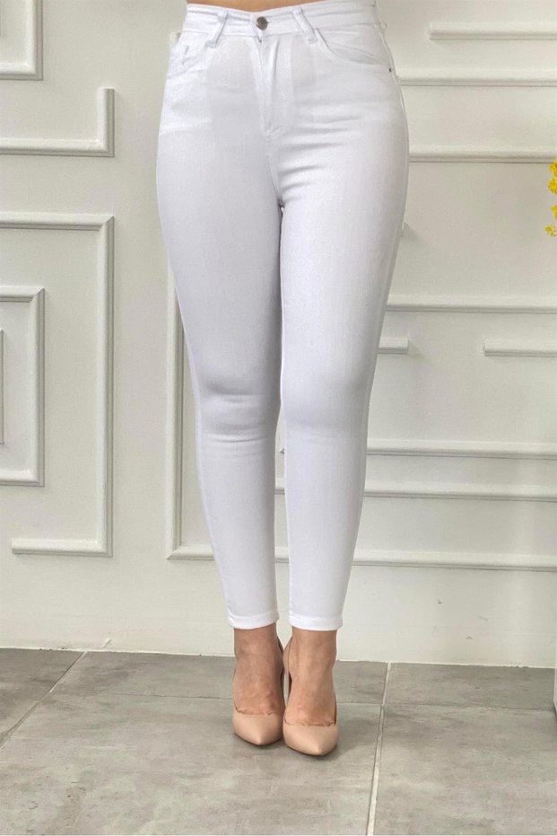High Waist Lycra Skinny Leg Jeans
