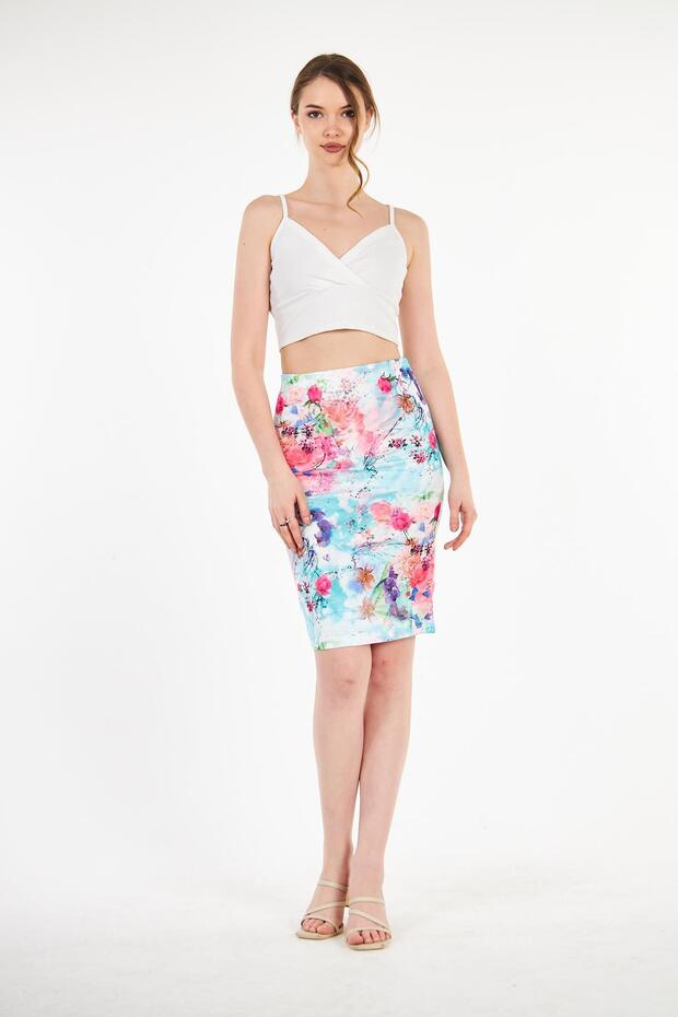 تنورة قلم رصاص منقوشة - 1