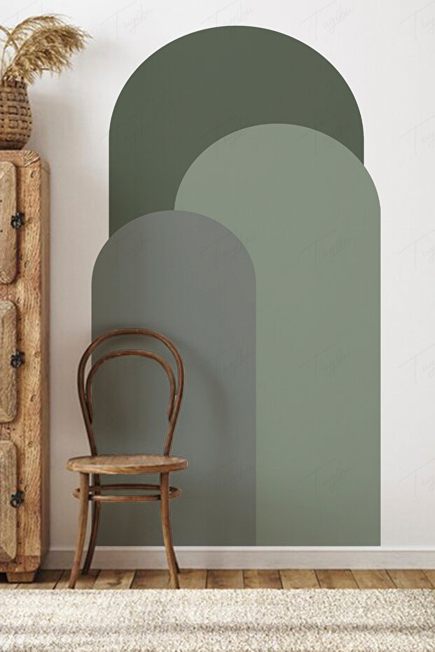 Oval Duvar Sticker Boho Temalı - 1