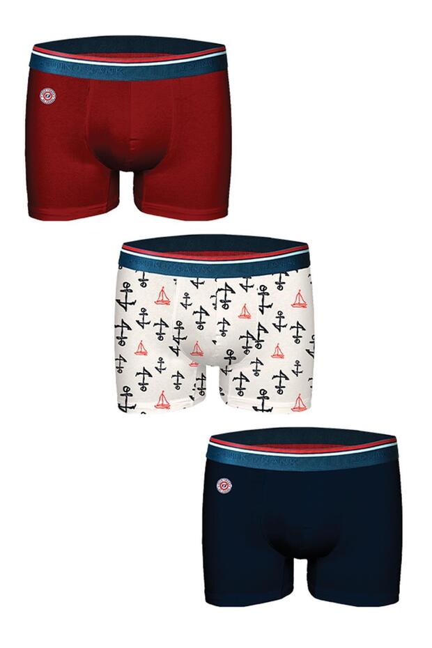 Üçlü Marin Boxer Multicolor - 1