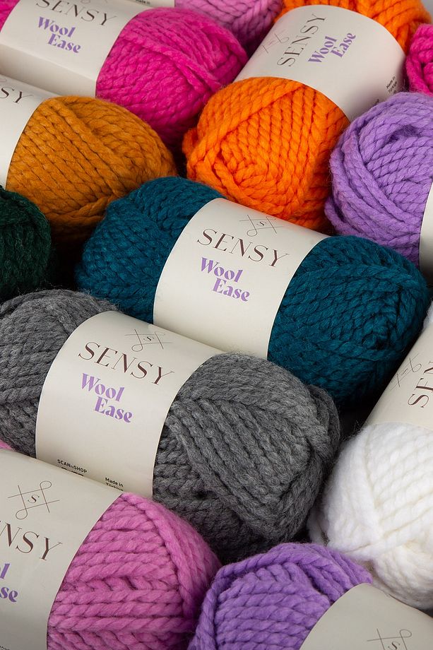 Premium Wool Ease El Örgü Ipi Atkı Bere Şapka Ip Panço Ipi Hırka Ipliği - 6