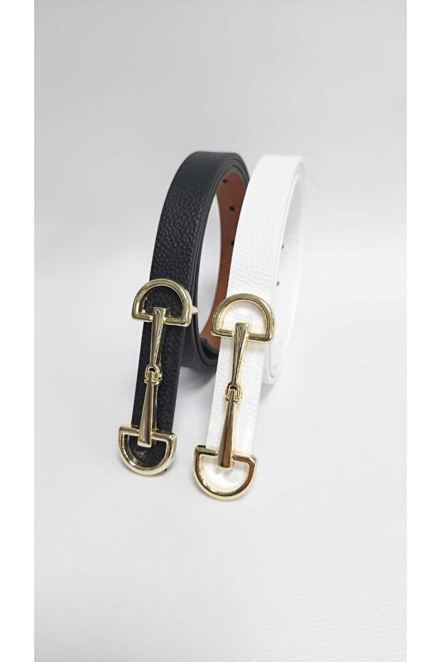 Kadın Çift Yönlü 2'Li İnce Kemer Set - 4