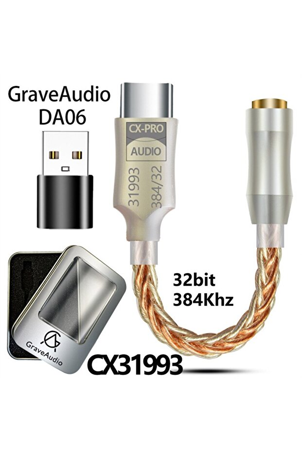 GraveAudio DA06 CX31993 HiFi USB DAC Mini Amplifier for 3.5mm Headphones Aluminum Body - 8
