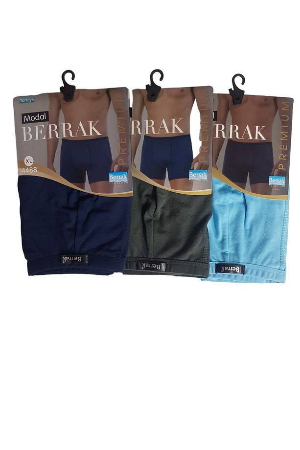 ÇAPA COLLECTİON 4488berrak boxer erkek düz renkli 3 lü - 1