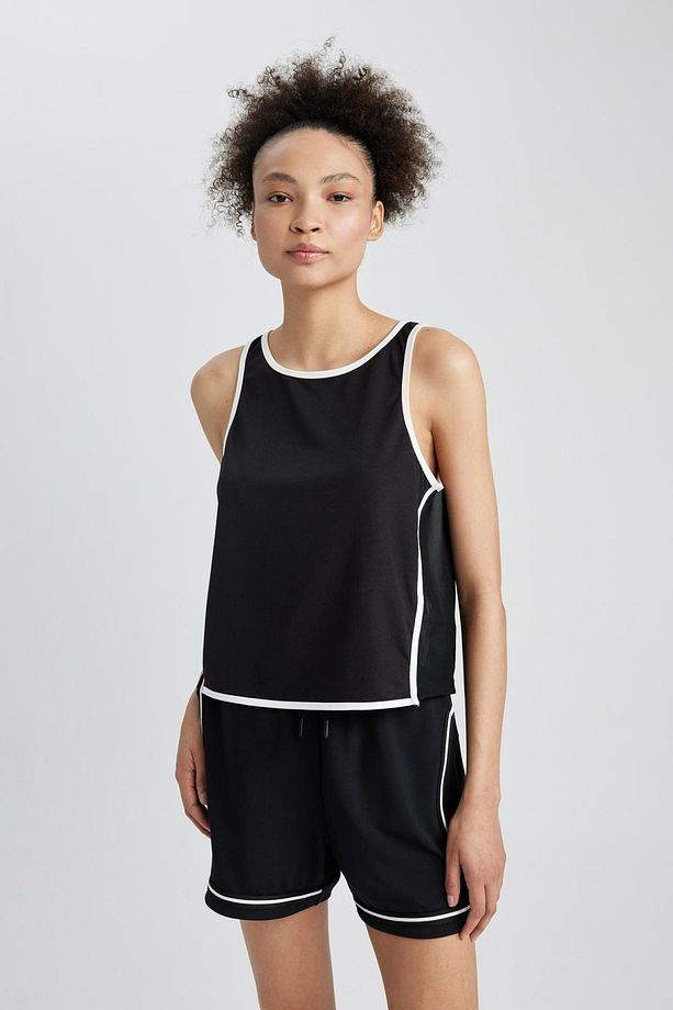 Defactofit Standart Fit Sporcu Kısa Paça Skuba Dalgıç Kumaş Şort Z6647az23sp - 4