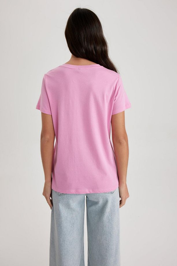 Regular Fit Bisiklet Yaka Kısa Kollu %100 Pamuk Tişört Z8393az23sm - 6