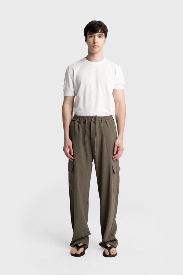 WAIST ROPE GOFRE CARGO PANTS