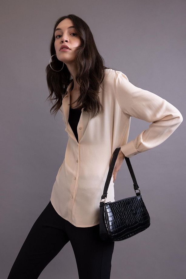 Regular Fit Uzun Kollu Basic Gömlek Z6472az23sp - 3