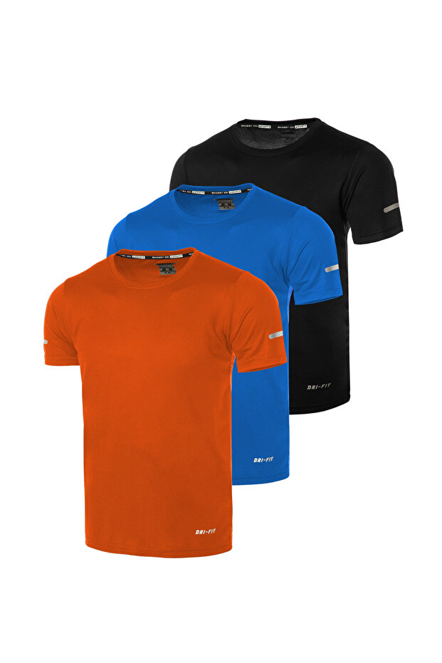 Ghassy Co. Men's 3-Pack Dry Fit Athletic Moisture-wicking Daily T-shirt
