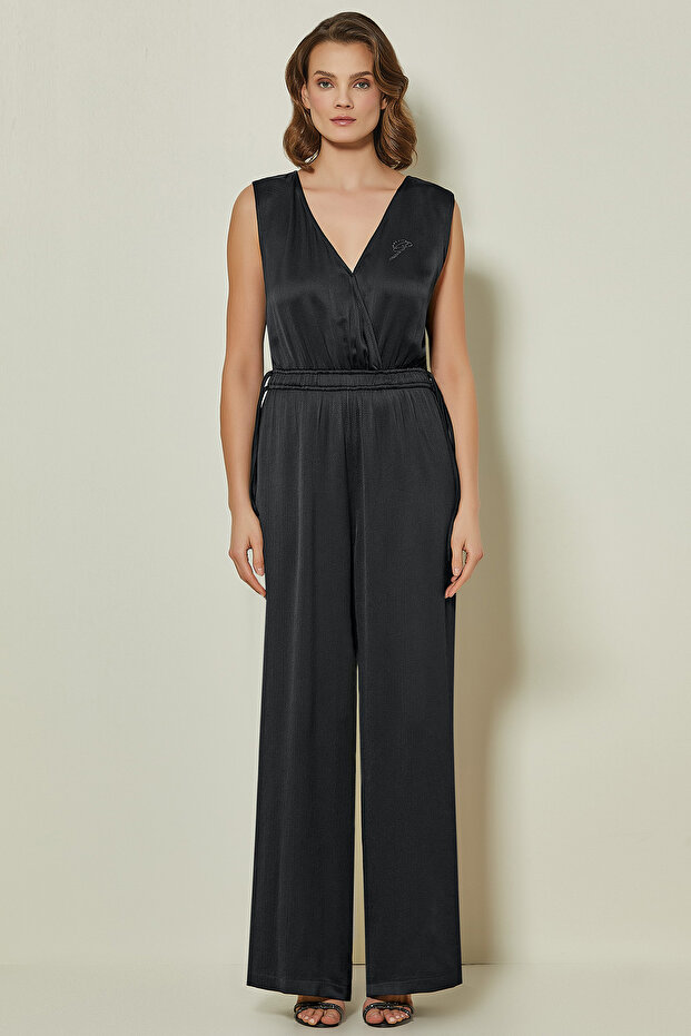 Anvelop Siyah Saten Tulum - 1