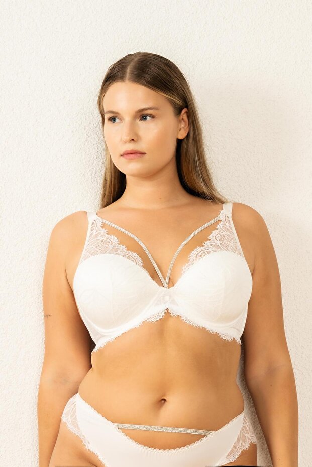 حمالة صدر برباط متقاطع مع دعم حجري - 4686 - 1