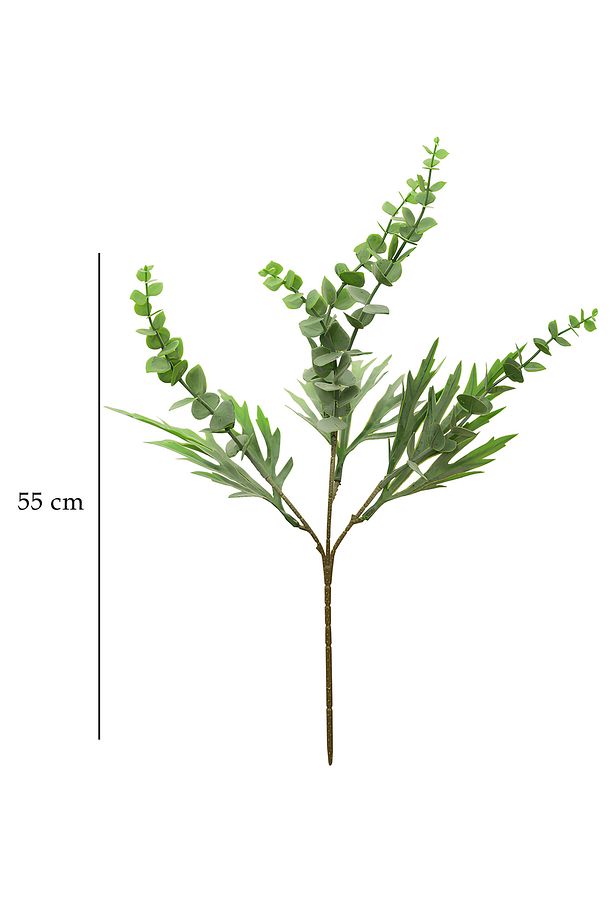 Homing Tek Dal Yapay Bitki Yeşil Okaliptus 55 cm - 3