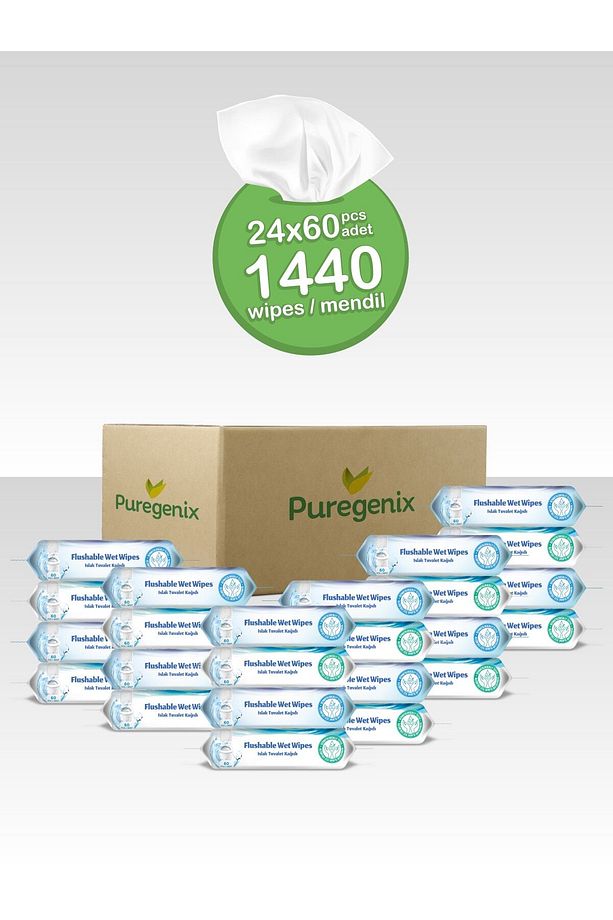 Flushable Islak Tuvalet Kağıdı 24x60'lı 24 Paket 1440 Yaprak - 7