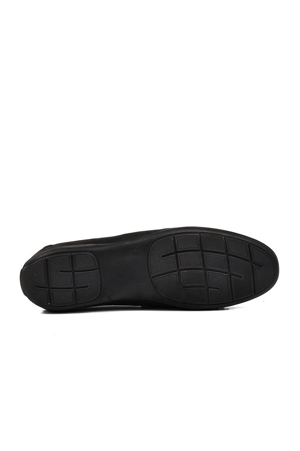 D7218 Siyah Nubuk Hakiki Deri Erkek Loafer Ayakkabı - 5