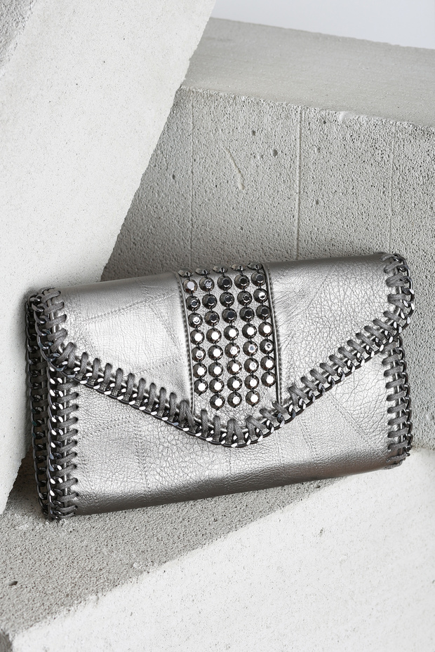 İthal Zımbalı Model EL çantası - 2