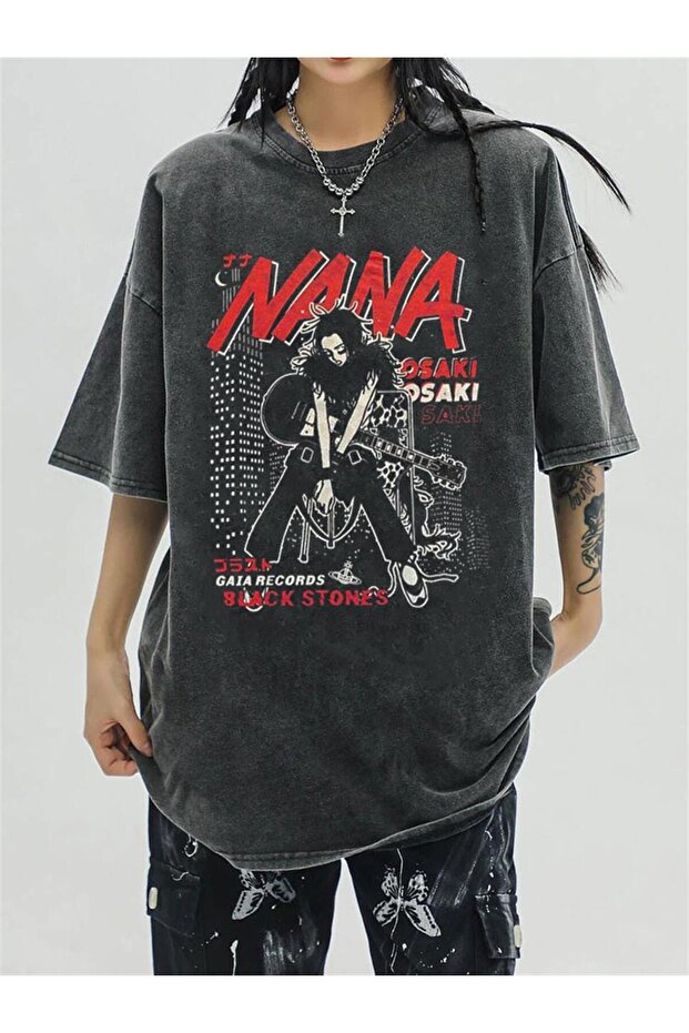 Nana Printed Washable Unisex Vintage T-shirt