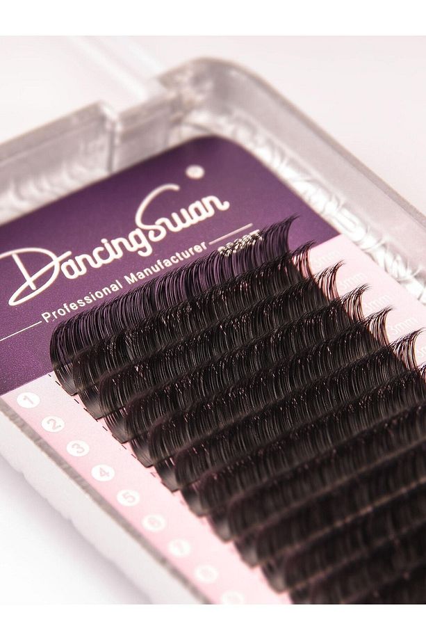 İpek Kirpik , M Kıvrım , 0.07 Kalınlık , Mix 8-15 mm, DANCING SWAN , Premium Mink - 1