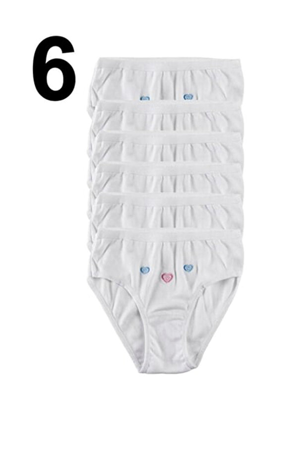 Girl's Thin Waist Bato Embroidered 6-Pack Slip