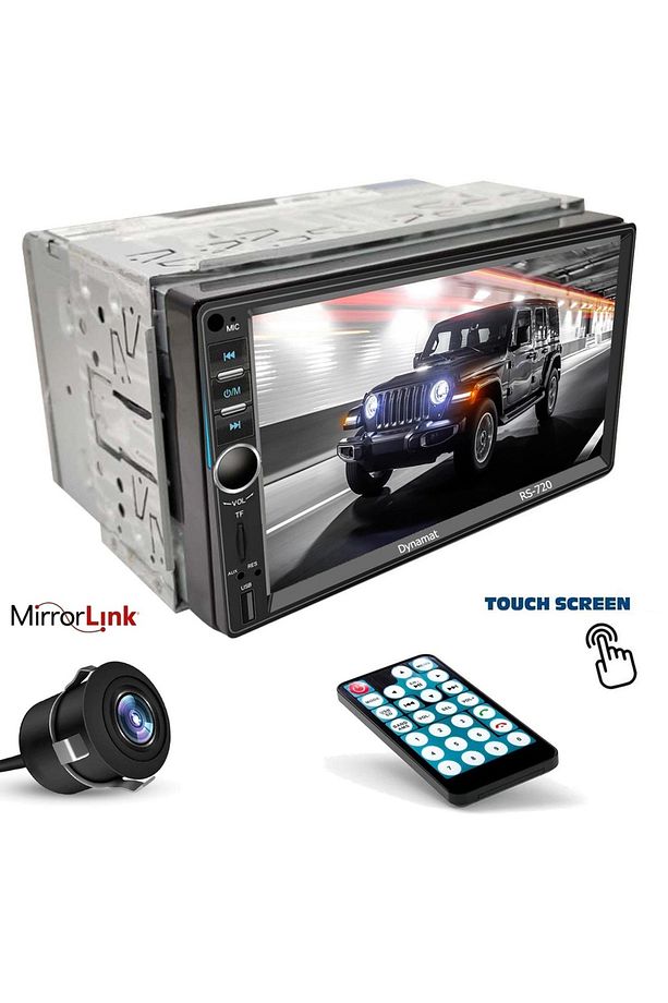 Double Teyp 7 I?nch 4x55w Mirrorlink Bt/usb/sd/aux/fm Dynamat Rs-720 - 1