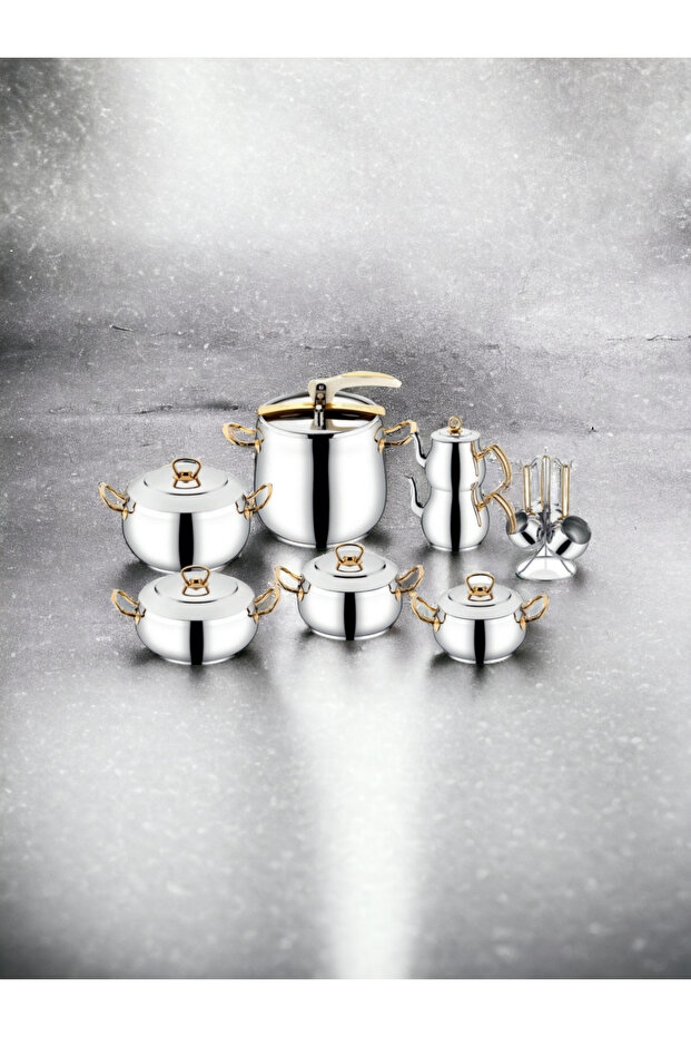 İnter Çelik Gülistan Pratik 18 Parça Çeyiz Seti Çelik Sap - 4