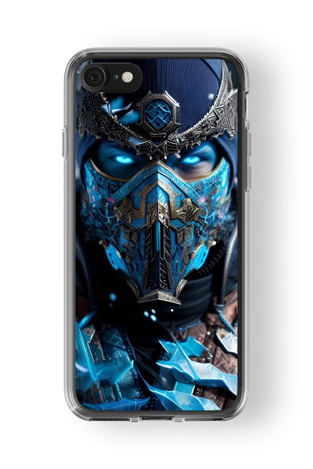 Mortal Kombat Sub Zero Design Printed Transparent Case Compatible with iPhone 7 and 8
