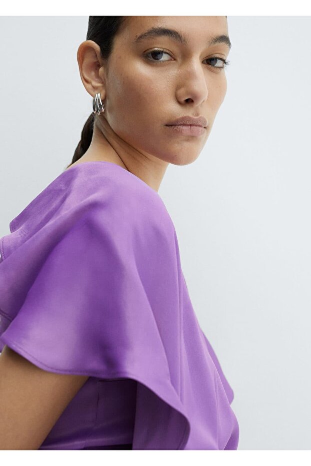 Volanlı saten tulum - 6