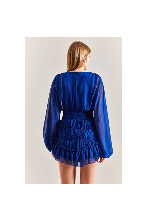 ASORTİ DRAPELİ ELBİSE - 2