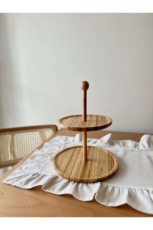 Bambu Katlı Sunumluk - 1