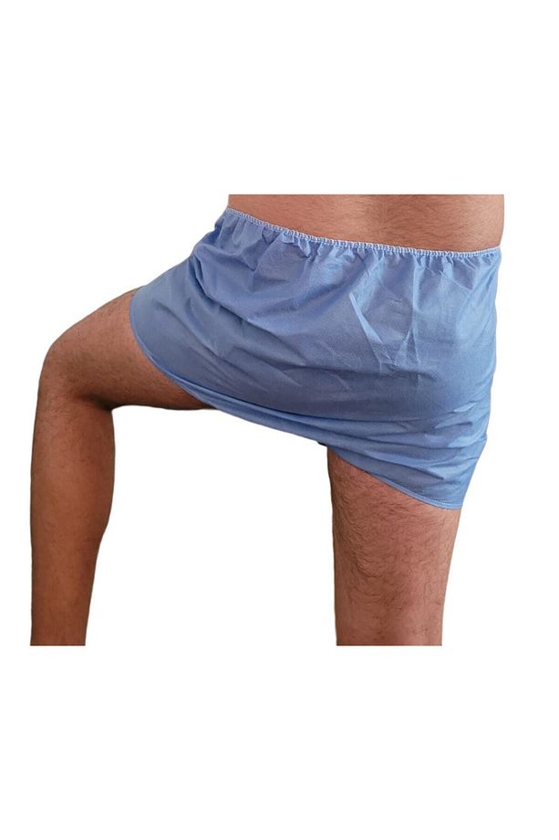10 Lu Pakette Mavi Tek Kullanımlık Erkek Boxer, Kullan At Erkek Don - 2