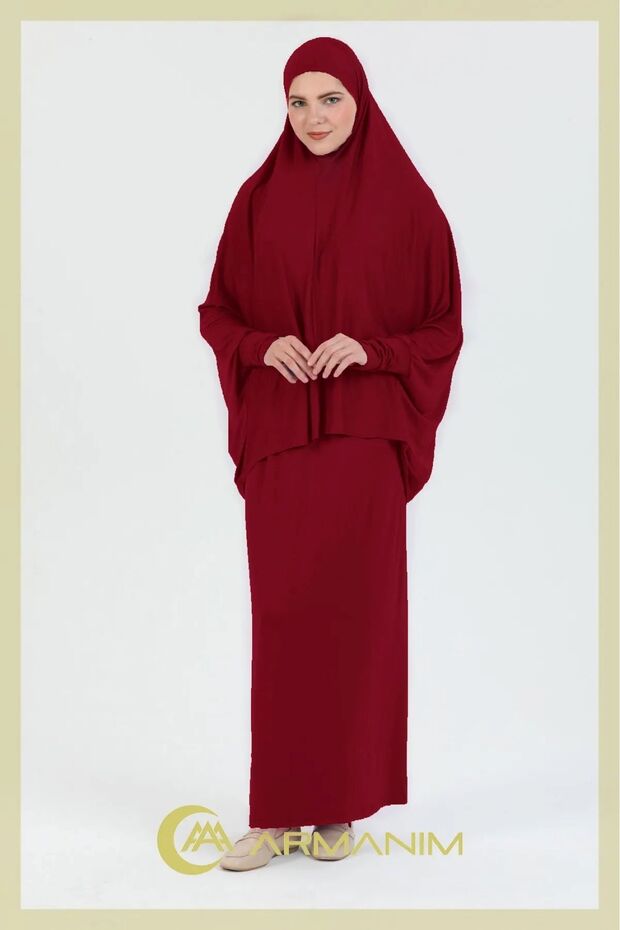 Cotton Two Pieces Sleeves Prayer and Umrah Dress