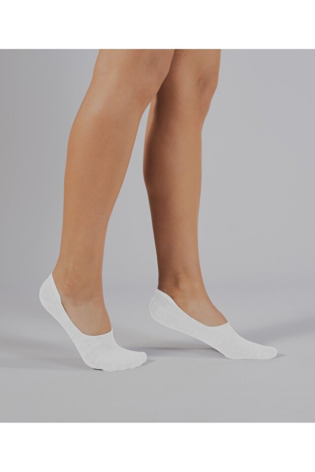 White Modal Elastic Seamless Women's Ballerina Invisible Socks