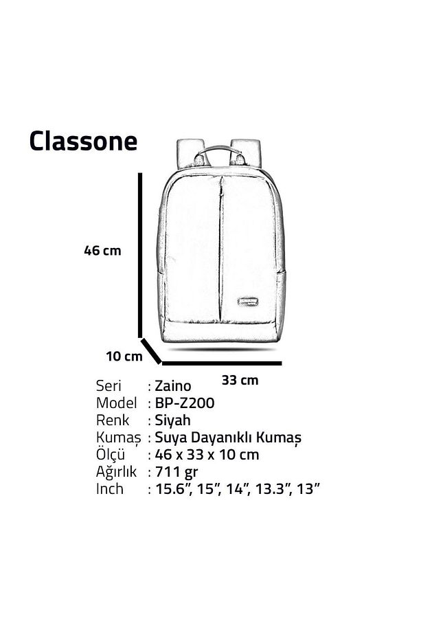 Bp-z200-wm400 Mouse -15.6" Su Geçirmez Kumaş Laptop ,notebook Sırt Çantası Kablosuz Mouse - 8