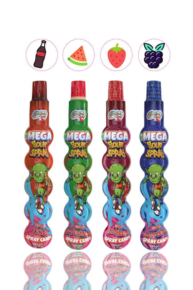 Mega Sprey Ekşi Şeker 4 Adet - 1
