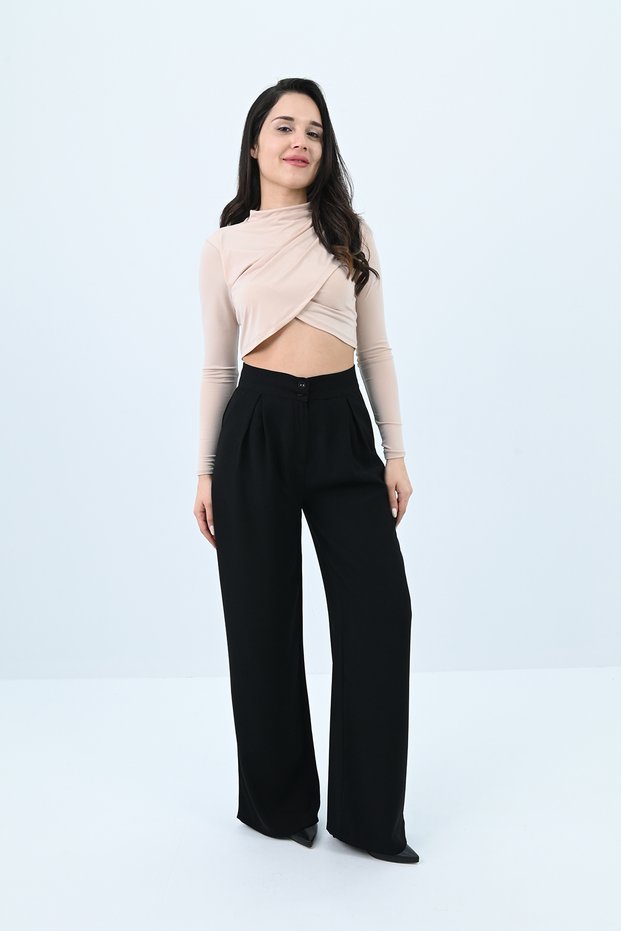 Women's Palazzo Pocket Detailed Trousers 6270-24