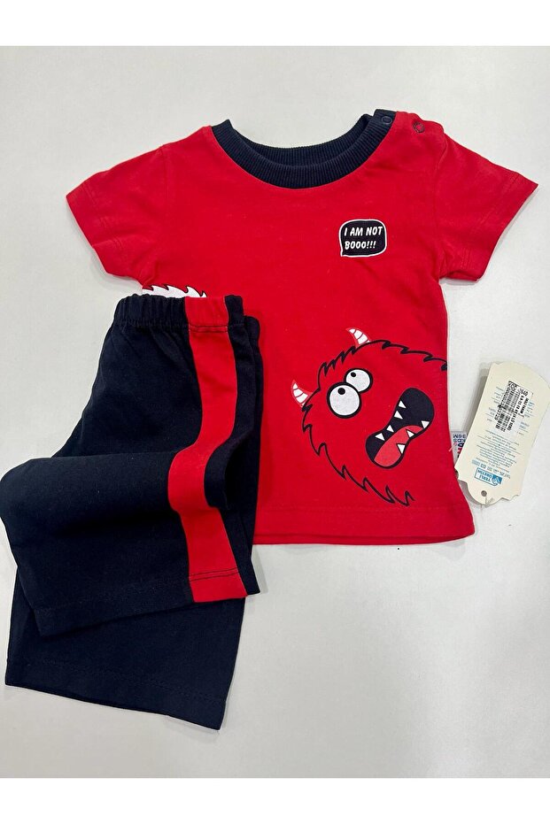 BABY BOY SHORTS SET / COMBED COTTON SUMMER BABY SHORTS SET