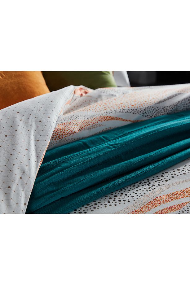 Polycotton Pamuklu Nevresim Takımı Lidya Tek Kişilik - Turuncu - 10