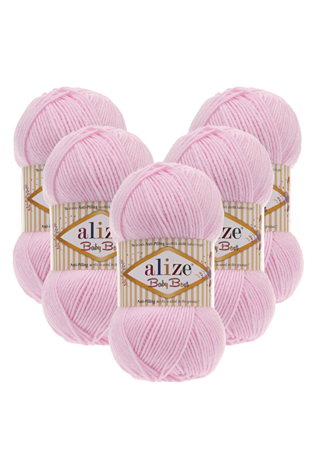 Baby Best 5-Piece 185 Pastel Pink Hand Knitting Yarn