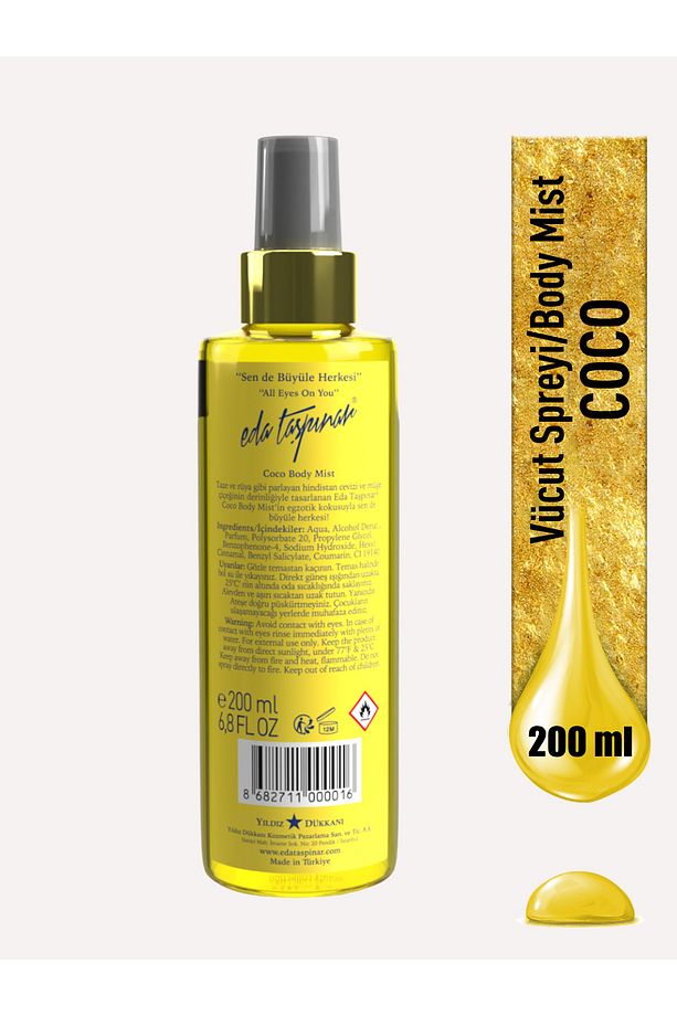 Efsane Kokular Seti.no.3 Vanilya & Amber & Coco Body Mist 200 ml (EGX62-EGX20-EGX26) - 8