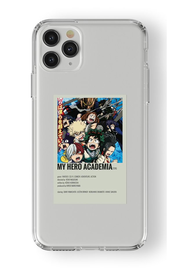 iPhone 11 Pro Max Compatible My Hero Academia Palaroid Poster Design Printed Transparent Case